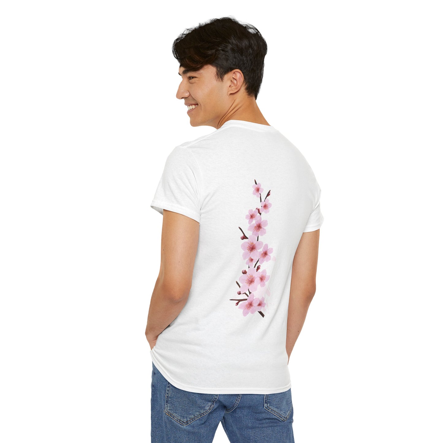 White & Light Pink Cherry Blossom Love T-Shirt – Valentine’s Day & National Cherry Blossom Day Special