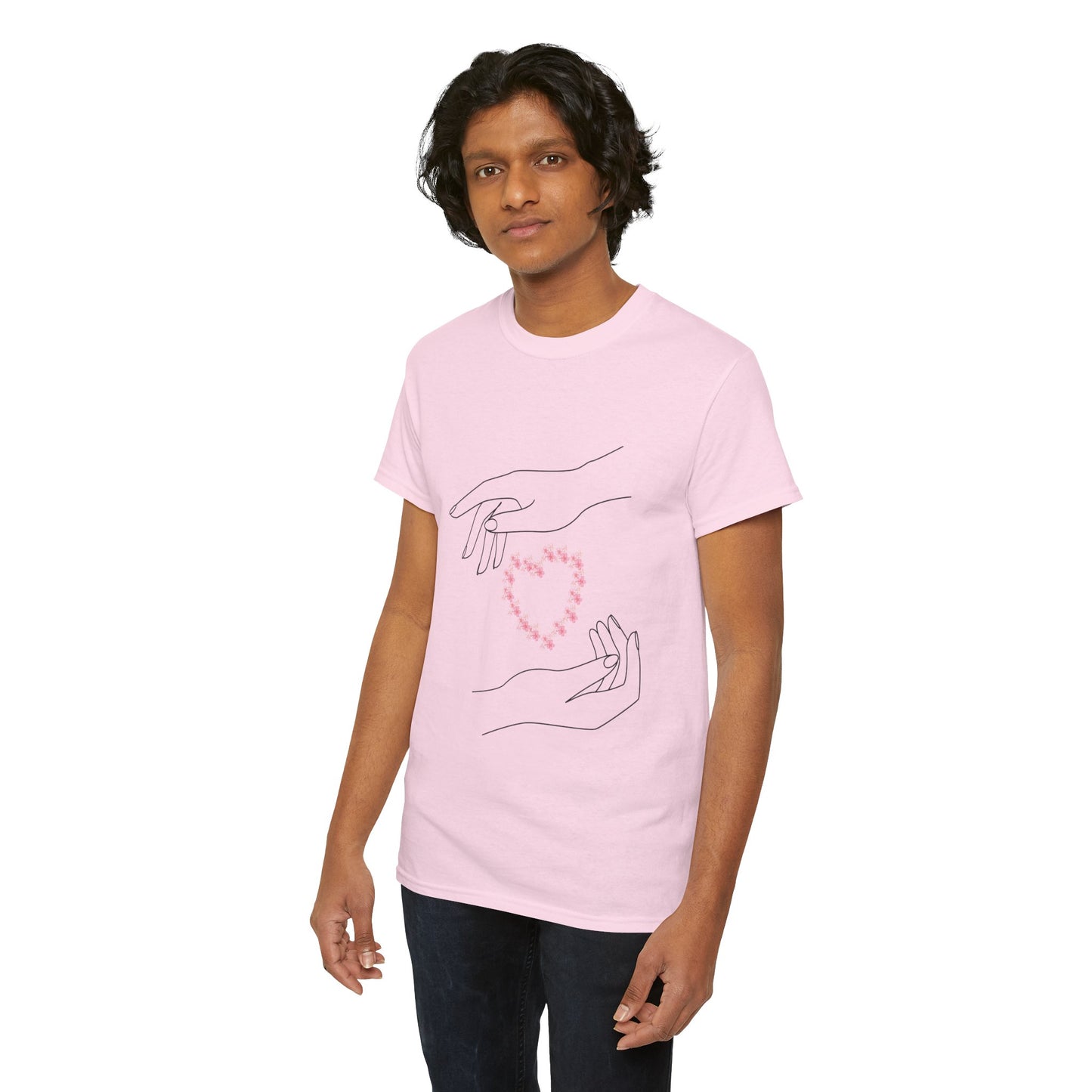 White & Light Pink Cherry Blossom Love T-Shirt – Valentine’s Day & National Cherry Blossom Day Special