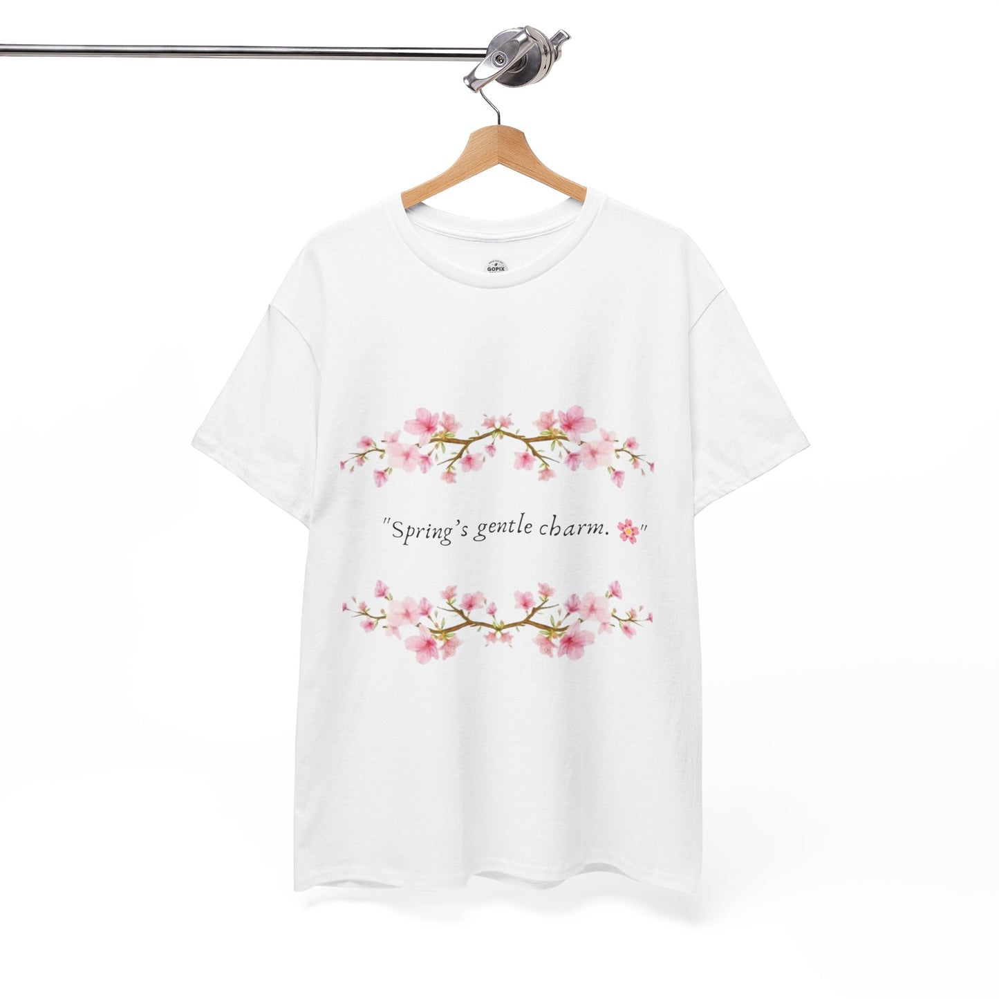 "Romantic Cherry Blossom T-Shirt for Couples – Pink & White Spring Love