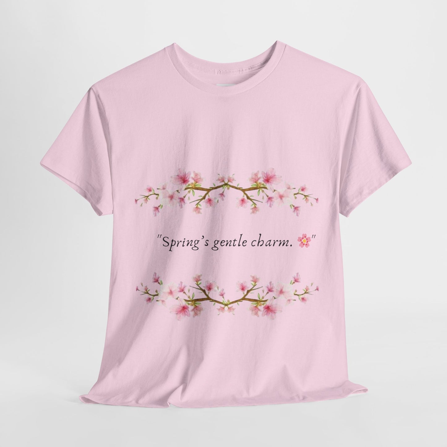 "Romantic Cherry Blossom T-Shirt for Couples – Pink & White Spring Love