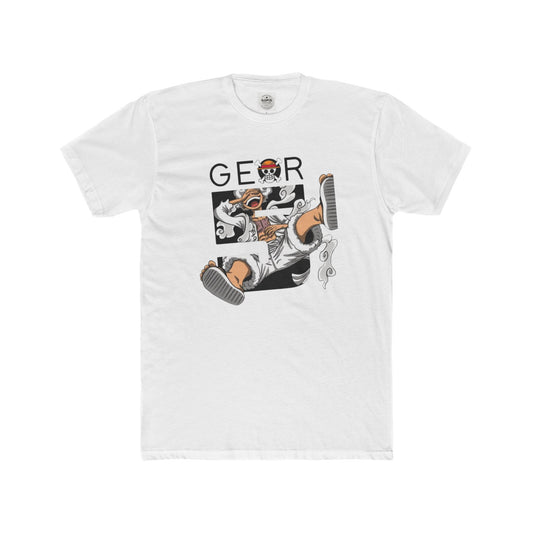 Gear Up Anime Streetwear Unisex Cotton T Shirt-White