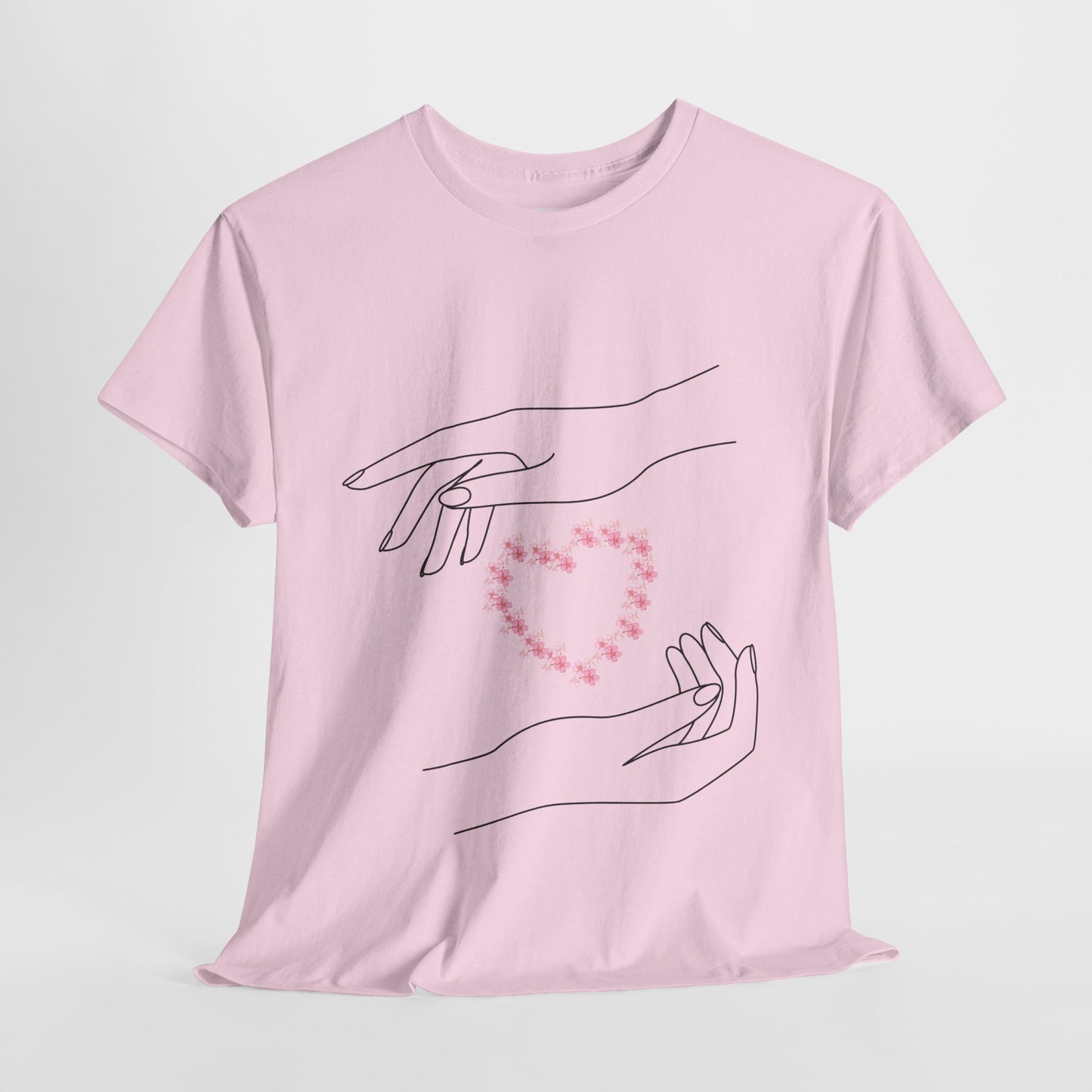 White & Light Pink Cherry Blossom Love T-Shirt – Valentine’s Day & National Cherry Blossom Day Special